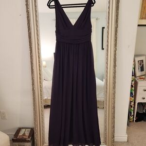 Ever Pretty Deep Purple Chiffon V-Neck Maxi Dress